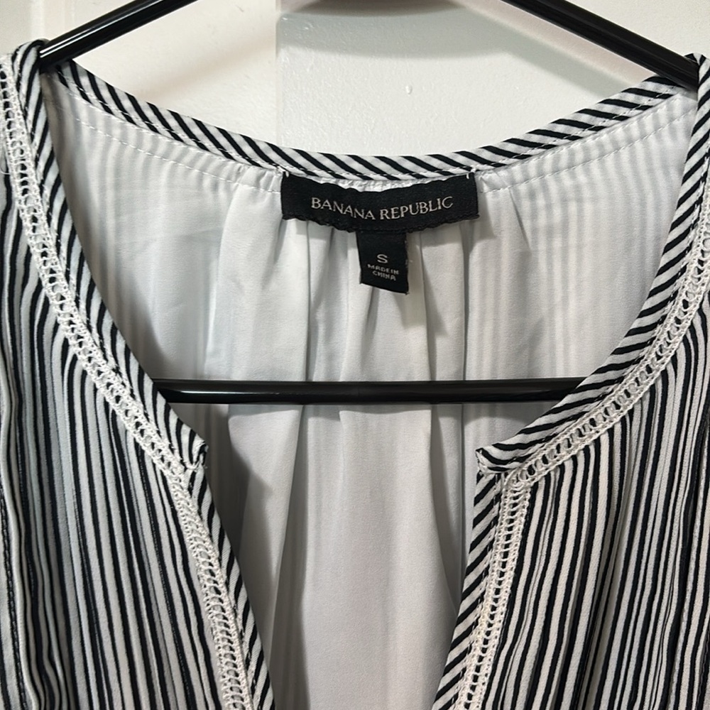 Banana Republic Striped Drop Waist Shirt Dress - Picture 4 of 8